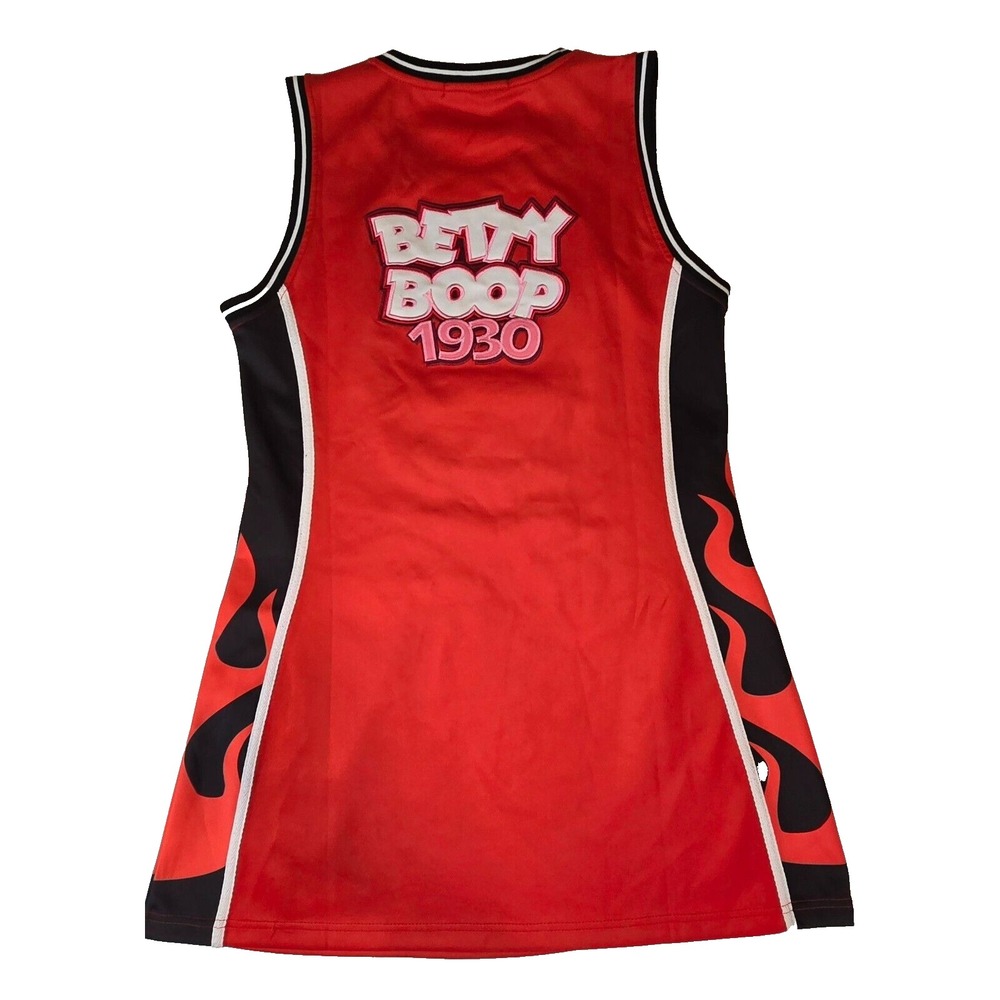 Betty Boop Racer Motorcycle Club Flame Mini Dress/ Tunic Lady Elite XL Red Black - Picture 7 of 11
